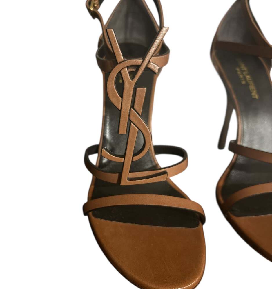 YSL Cassandra 100 sandal in new papaya NIB size 39 - Picture 3 of 14